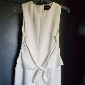 White Front Tie Dress